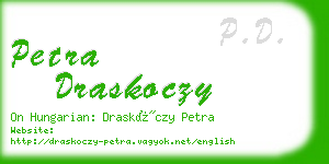 petra draskoczy business card